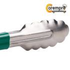9-stainless-steel-green-coated-handle-tong-scalloped