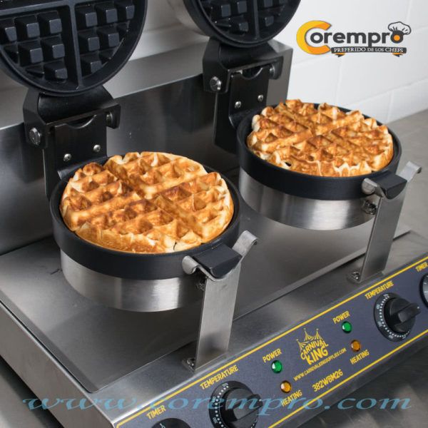 Maquina doble para hacer waffles belgas de 120V - Corempro S.A