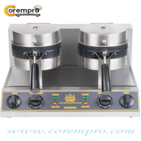 Maquina doble para hacer waffles belgas de 120V