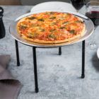 Molde para hacer pizza de aluminio de 12 con borde – 1
