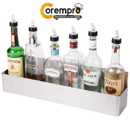 Riel Porta Botellas de Acero Inoxidable 22"