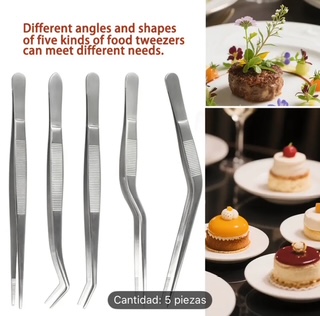 Pinzas Culinarias para decoracion  Set 5 piezas