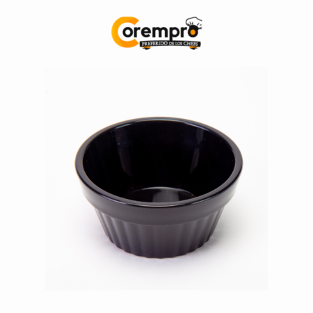 Ramekin Salsero 2 onzas / 90 ml Negro