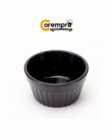 Ramekin Salsero 4 onzas / 90 ml  Negro estriado