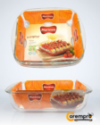 Pyrex Marinex - Bandeja Cuadrada para horno (20 x 18 cm, 1.1 Lt)