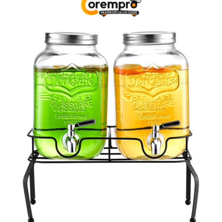 Dispensador de Bebidas con Base, 2 Tanques