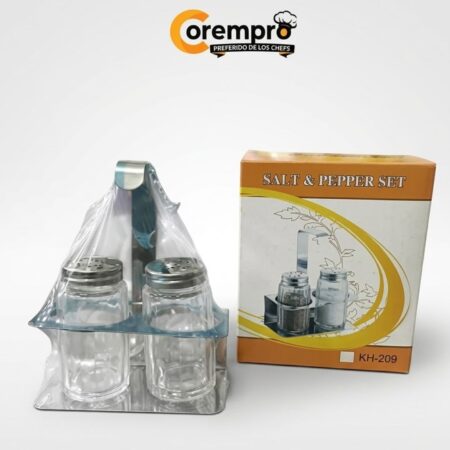 Condimentero de Metal 2 Piezas con base