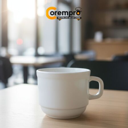 Taza Blanca Cerámica Opal 190 ml