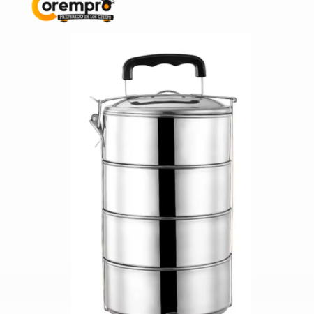 Vianda Cuádruple para Comida Acero Inoxidable