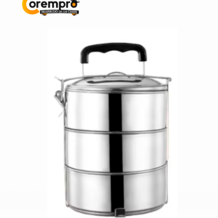 Vianda Triple para Comida Acero Inoxidable