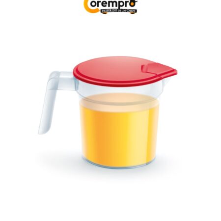 Jarra Plastica Medidora con Tapa 0.25 Litros