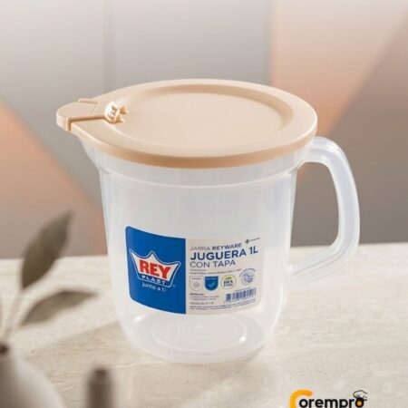 Juguera Plastica Medidora con Tapa 1 Litro