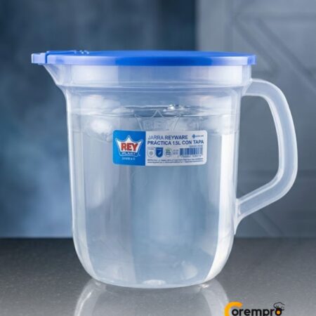 Jarra Plastica Medidora con Tapa 1.5 Litros