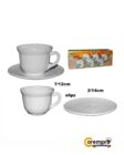 Set de Tazas con Plato Opal 12 Piezas