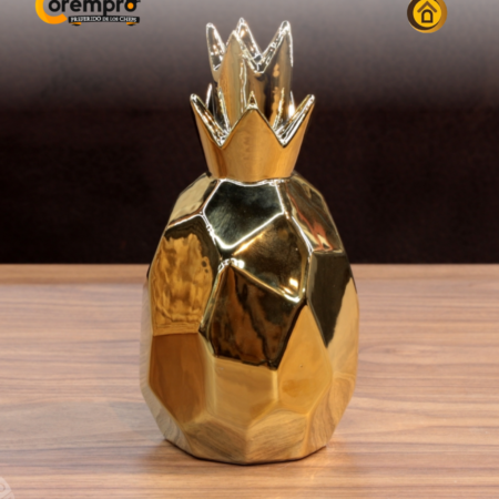 Piña Decorativa Dorado Brillante