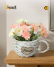 Flores con Canasta Decorativa