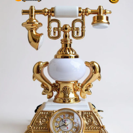 Teléfono Vintage Reloj y Lampara