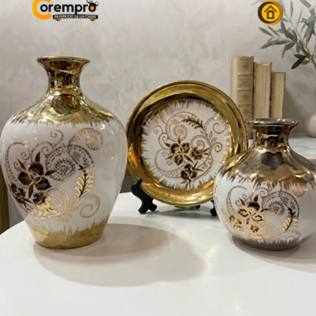 Juego Florero y Platón con Soporte