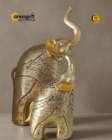 Set Decorativo de 2 Elefantes Dorados