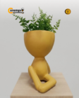 Macetero Amarillo Decorativo