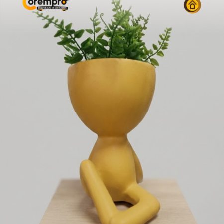 Macetero Amarillo Decorativo