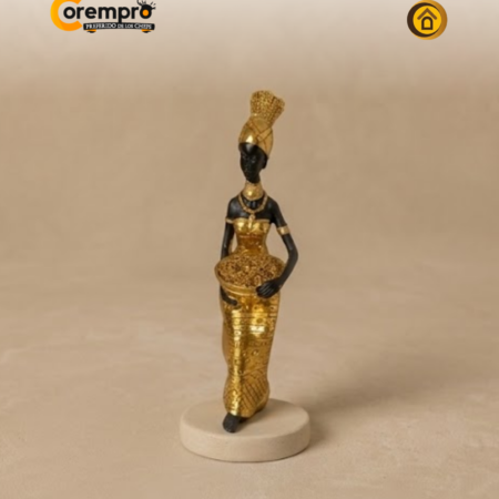 Escultura de Africana Arami 20 cm Poli Resina