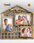 Porta Retrato Plástico 3 Fotos 35x33 cm