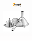 Set de 3 Embudos de Acero Inoxidable con Cepillo