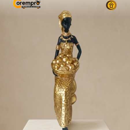 Escultura de Africana Arami 20 cm Poli Resina