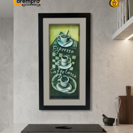 Cuadro 3D Tazas Te -62.5x33cm