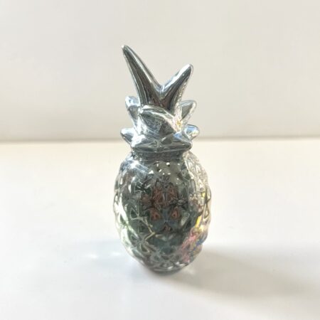 Piña Cerámica Plateada 10 cm