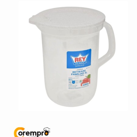 Jarra Rey Plast Familiar 3 Litros con Tapa