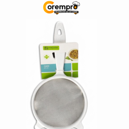 Colador de Mango de Plástico con Malla de Acero 20 cm