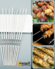 Set de 10 Brochetas de Acero Inoxidable