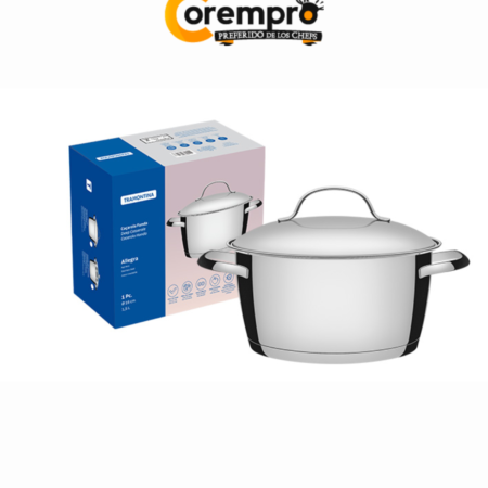 Cacerola de Acero Inoxidable Allegra Tramontina 1.5 Litros con Tapa