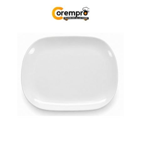 Plato Opal Blanco Rectangular 30x22 cm