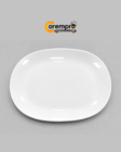 Plato Opal Blanco Rectangular  38 cm