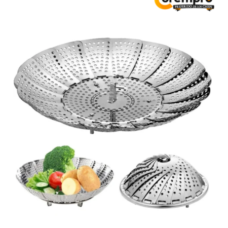 Canastilla Vaporera Plegable al Vapor de Acero Inox