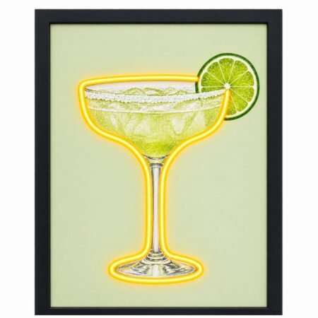Cuadro con Luz Led Margarita con Limón Decorativo 40 x 30.5 cm