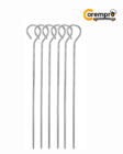 Set de 6 Brochetas de Acero Inoxidable 50 cm